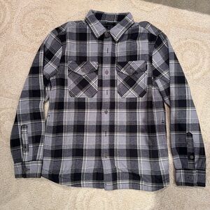 Lee Black and Gray Plaid Shirt